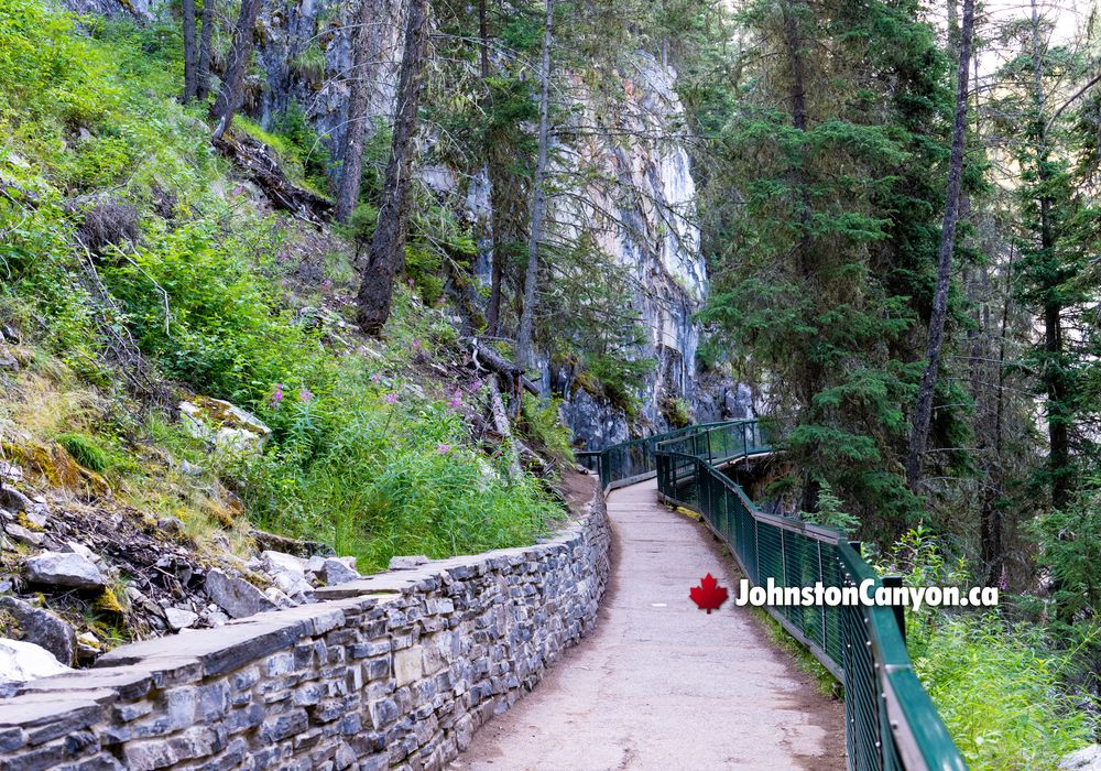 Hiking Walkways at Johnston Canyon